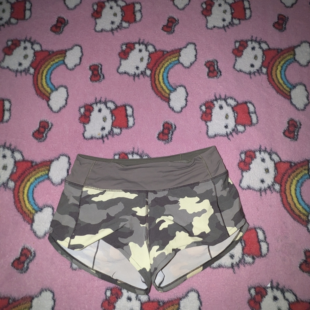Lululemon Camo Speed Up Shorts